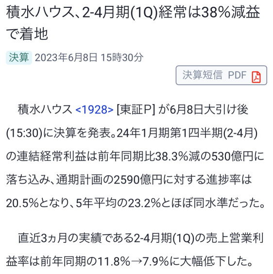 [Q4] Decrease and loss of profits