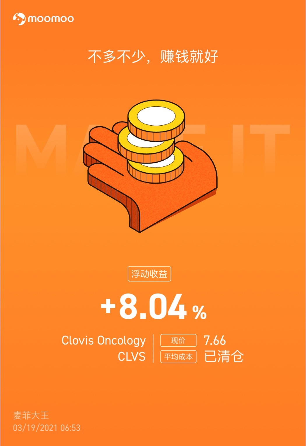 $Clovis Oncology (CLVS.US)$ 整整被套了一个月...