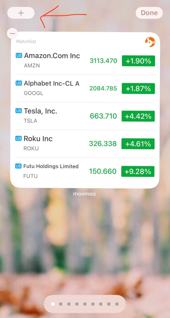 Using widgets to check stock prices (iphone)