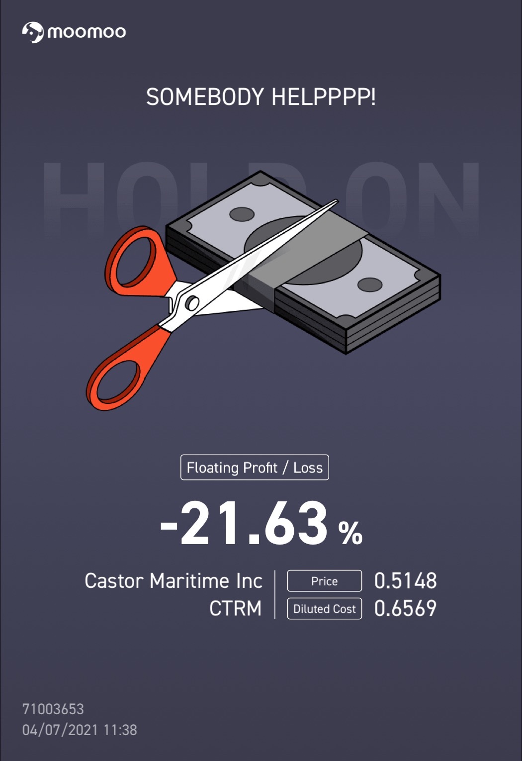 $Castor Maritime (CTRM.US)$ 添加更多以降低平均值！