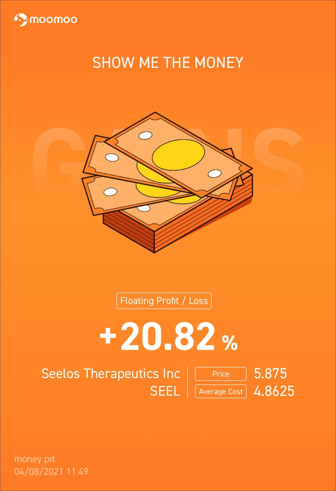 $シーロス・セラピューティクス (SEEL.US)$まだ保有中