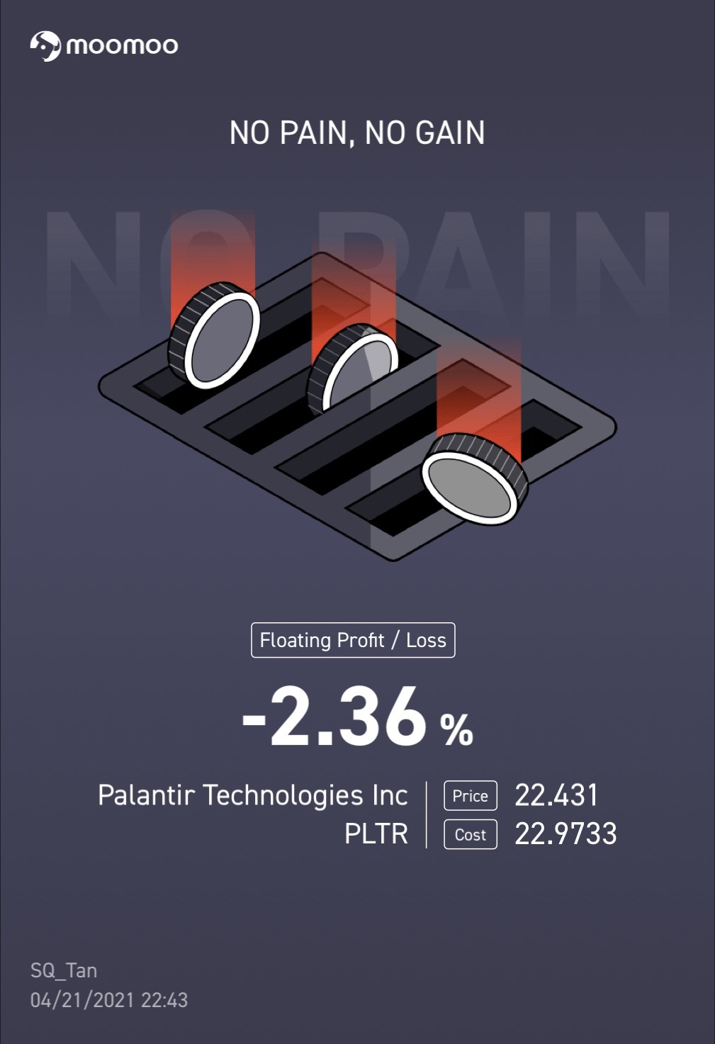 $パランティア・テクノロジーズ (PLTR.US)$  心は波立たないです