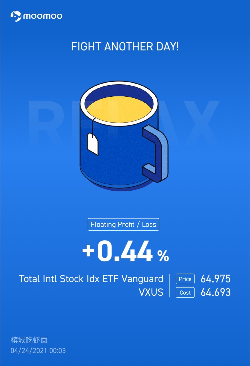 $全世界股票ETF-Vanguard (VXUS.US)$ 🚀🚀🚀