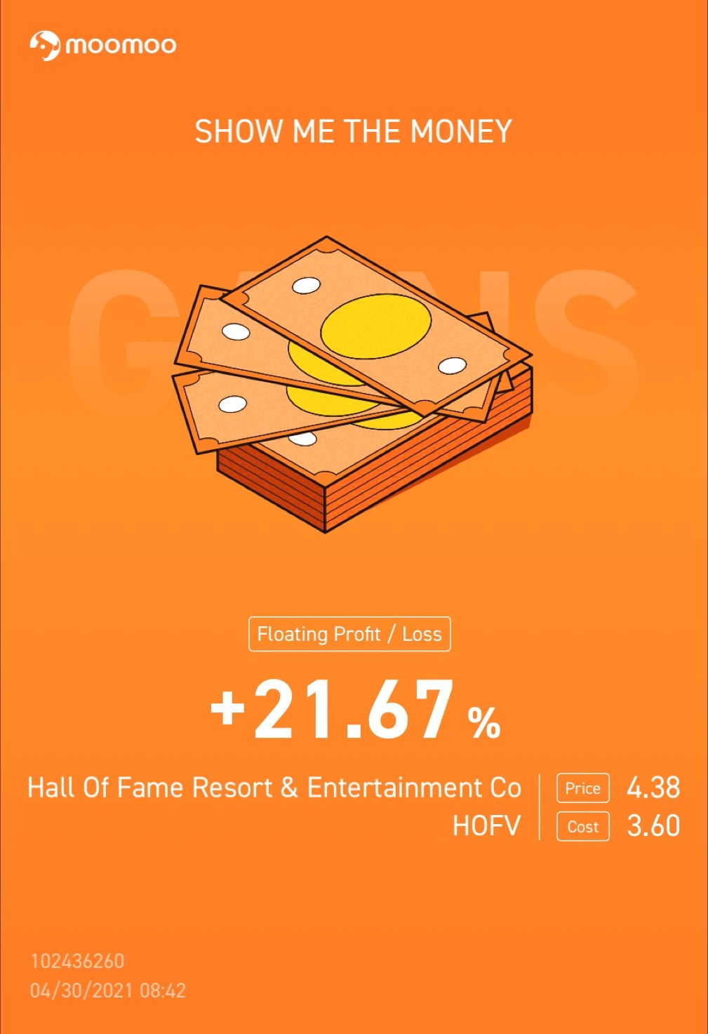 $Hall Of Fame Resort & Entertainment (HOFV.US)$