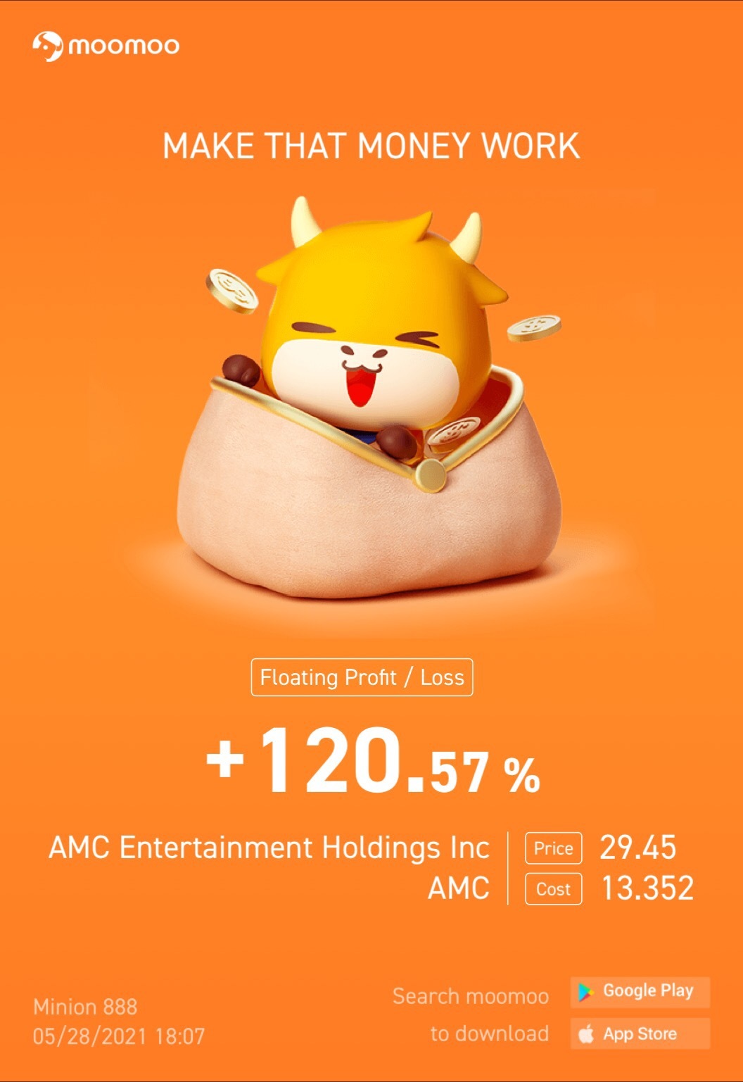 $AMC Entertainment (AMC.US)$ to the moon yo!