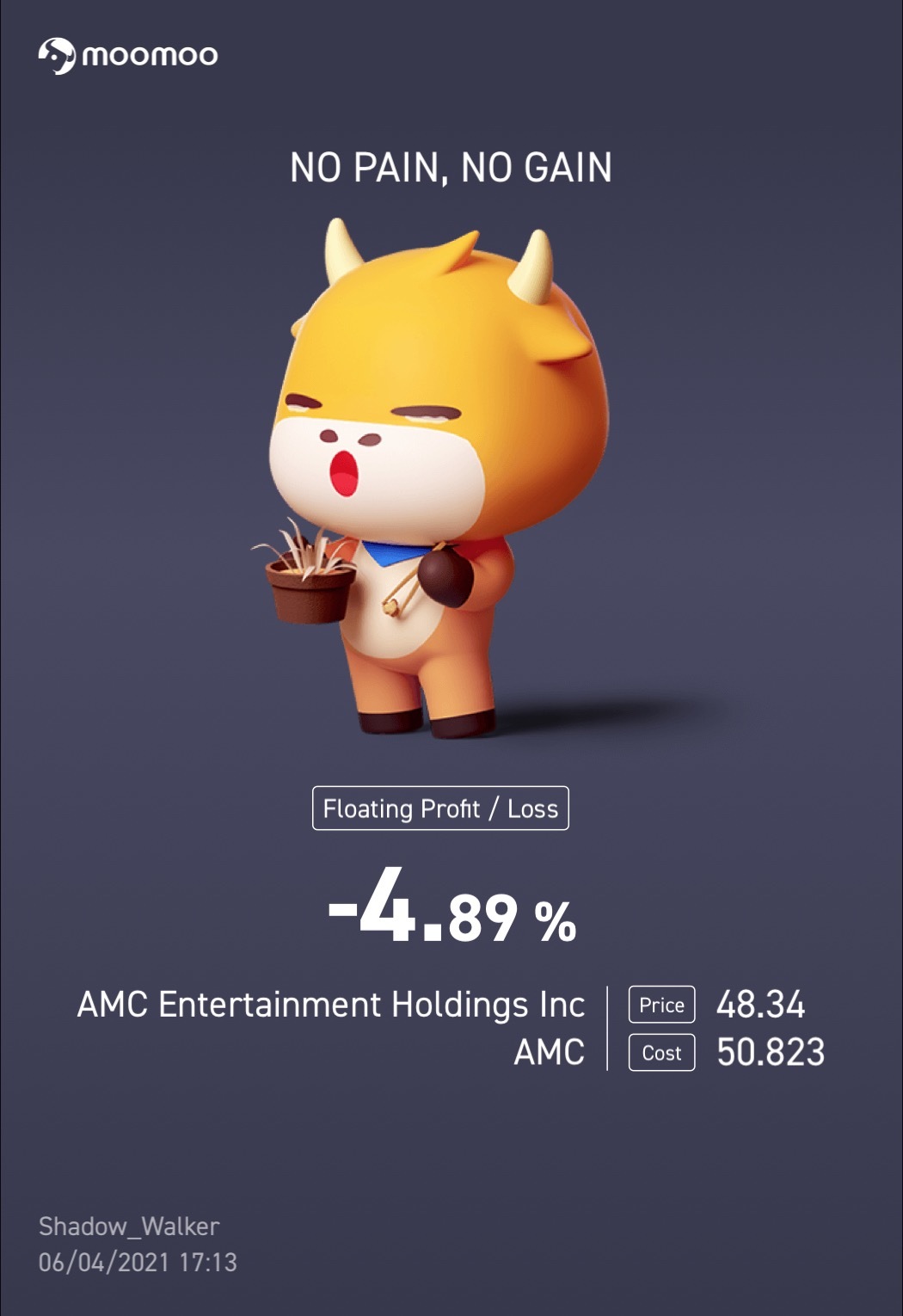 $AMCエンターテインメント クラスA (AMC.US)$もし私が中立しているなら、あなたたちも中立できます！！！