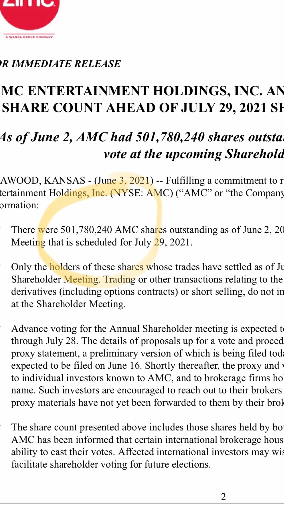 $AMC Entertainment (AMC.US)$ another 48 million shares added. So anyone ready to believe what i said? Thats 99million shares added without any voter approval ju...