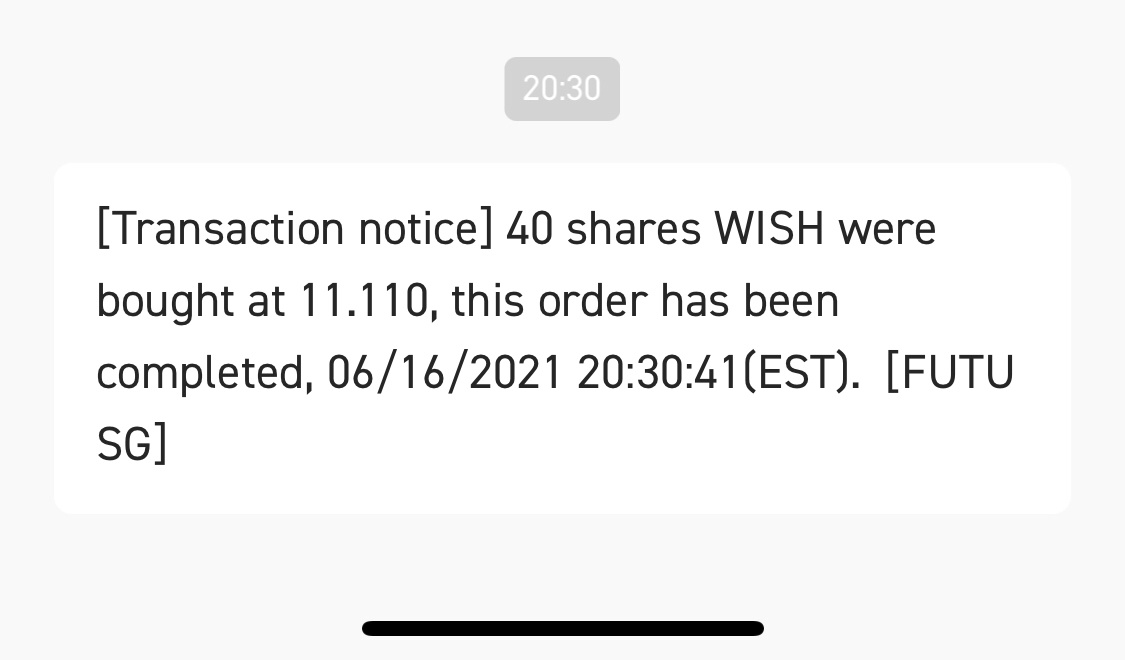 $ContextLogic (WISH.US)$ 买入低点并持有。