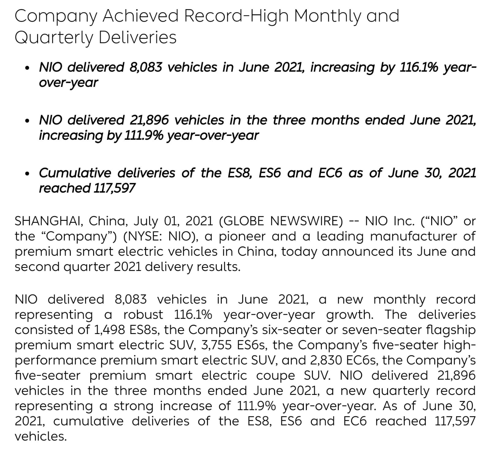 NIO - PT $72 Too Low?