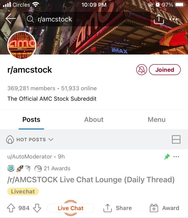 呼籲大家訂閱r/amcstock