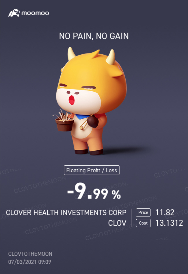 $Clover Health (CLOV.US)$ 不要忘記繼續購買下跌，因為指數正在操縱數字。即使在售後市場，它仍在銷售中！   加入 Reddit 上的 r/Clov（34k 猴子），以獲得更深入的 DD 和支持！你們在那裡見...