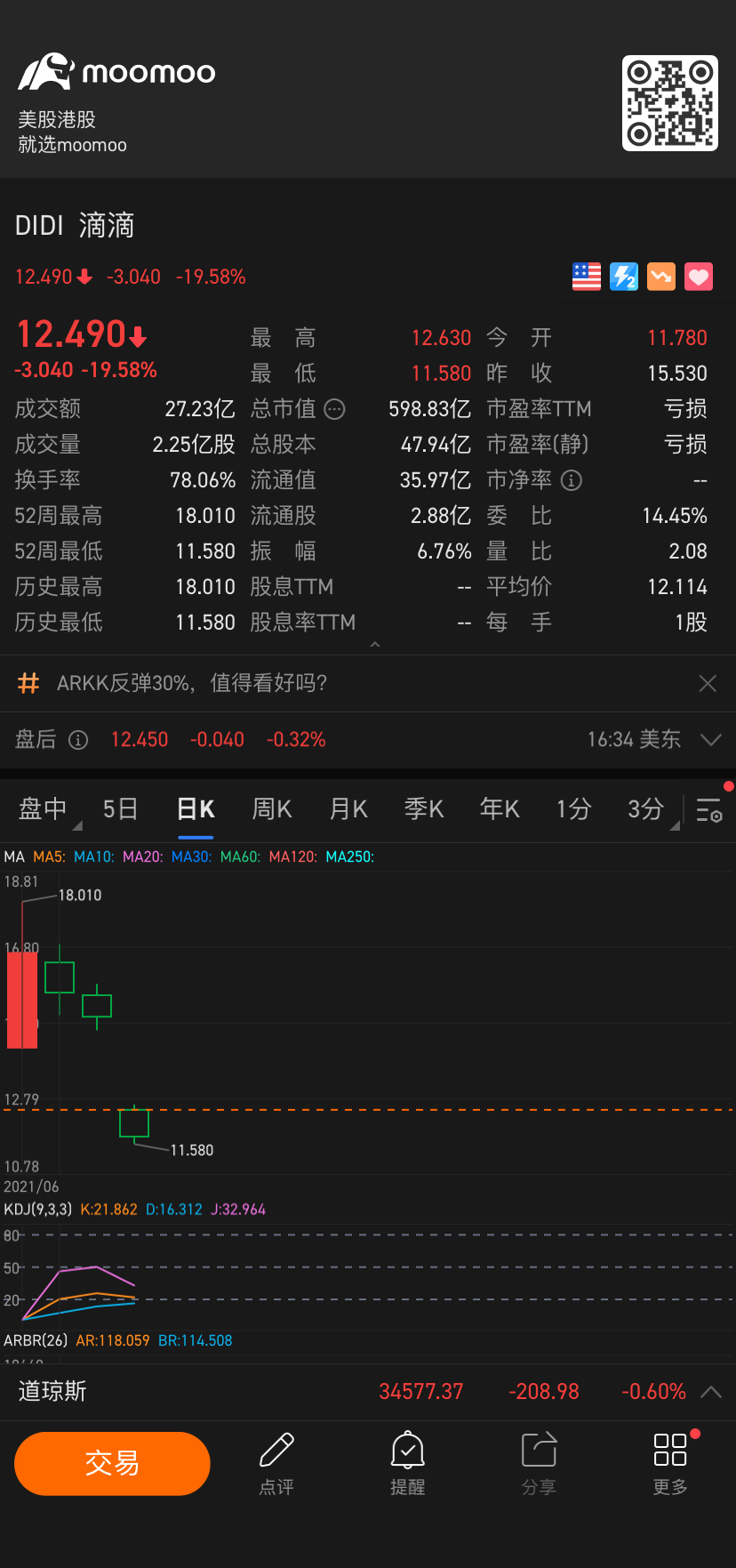 $滴滴(已退市) (DIDI.US)$[士兵][士兵]就這？