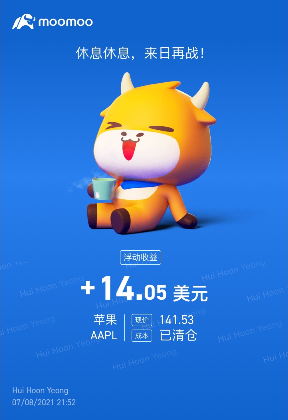 $アップル (AAPL.US)$ 少しのおこづかいを稼ぐ感覚[笑い]