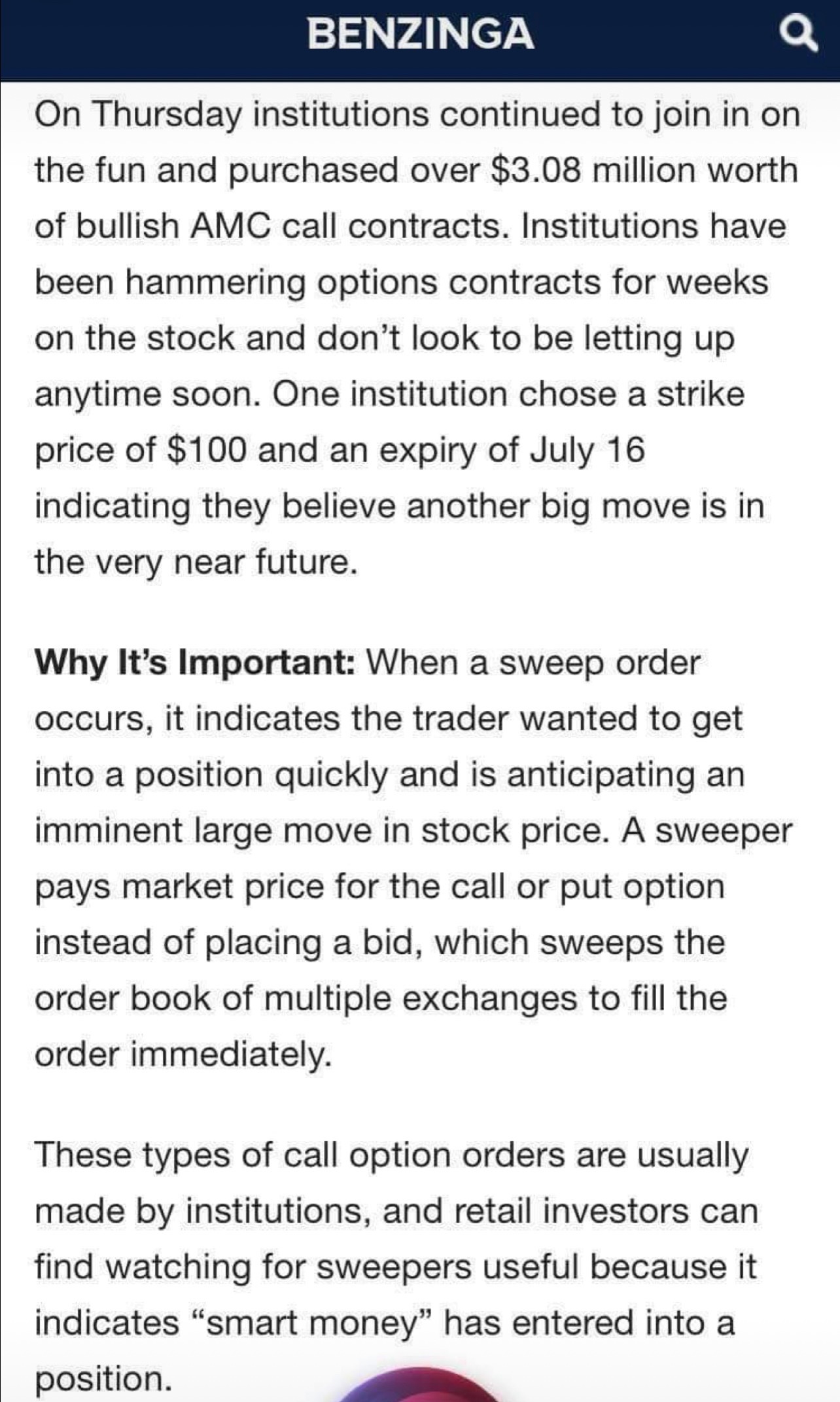 $AMC Entertainment (AMC.US)$ call options next Friday price 100