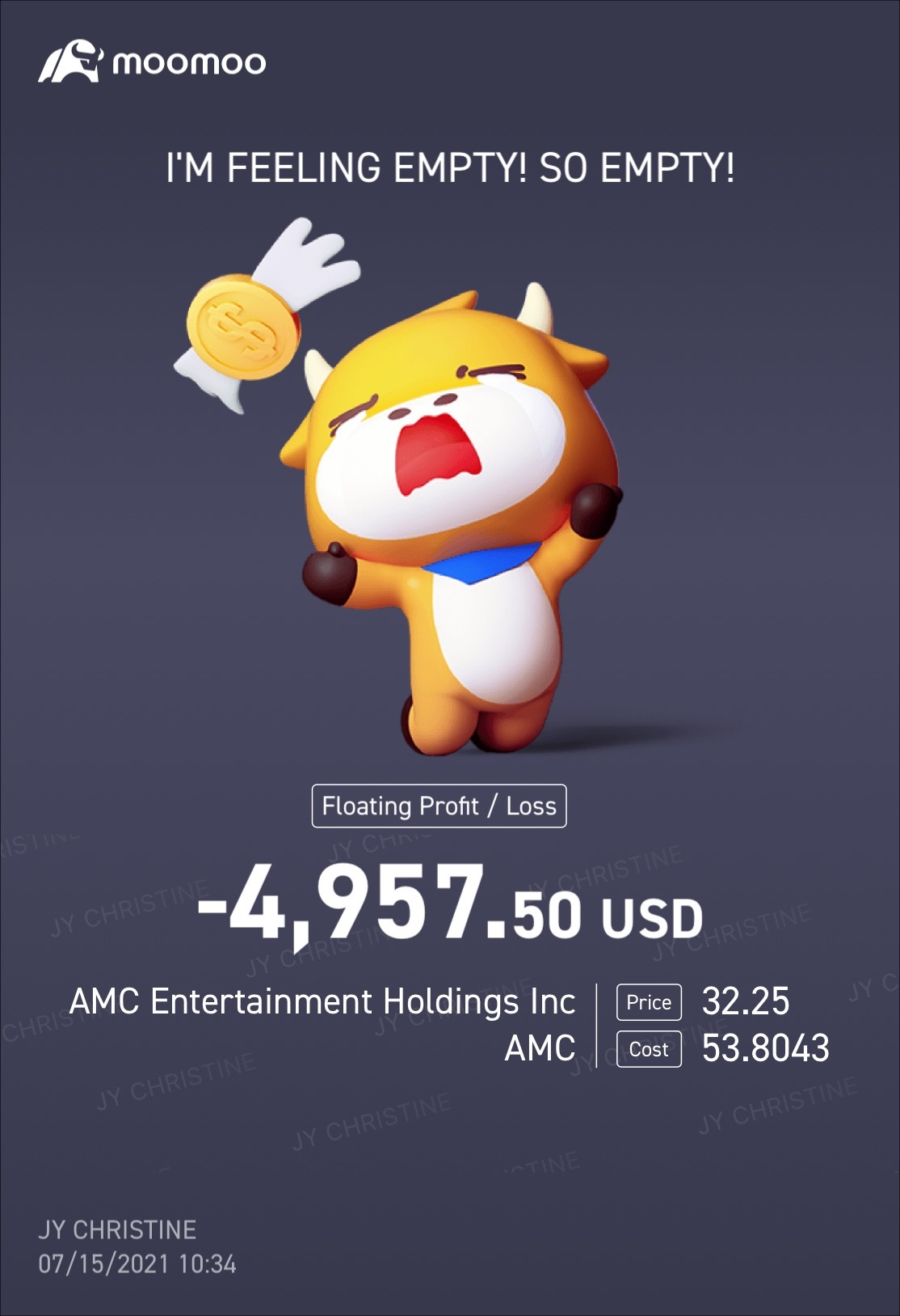 $AMC Entertainment (AMC.US)$ dont worry be happy 🤣