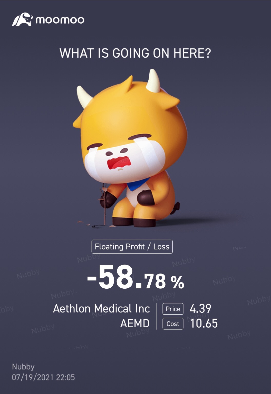 $Aethlon Medical (AEMD.US)$ 🥺 请救救我