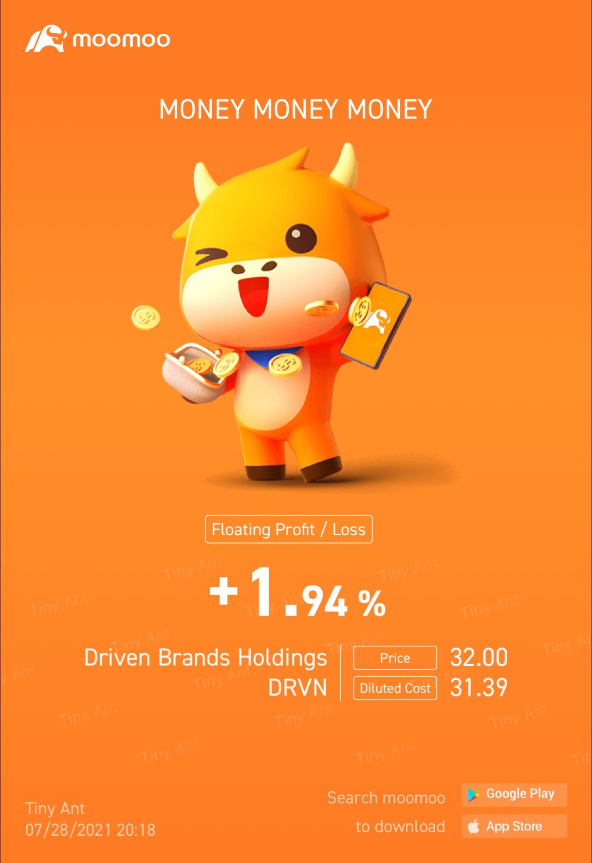 $Driven Brands (DRVN.US)$ 我又来了。怎么这里一个人都没有，哈哈