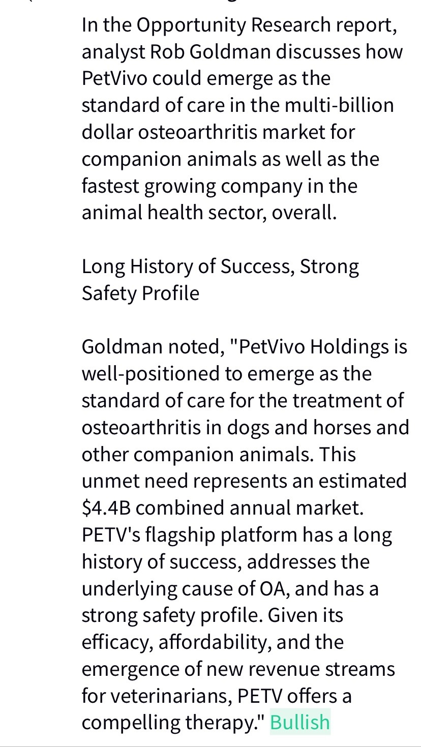 $PetVivo (PETV.US)$