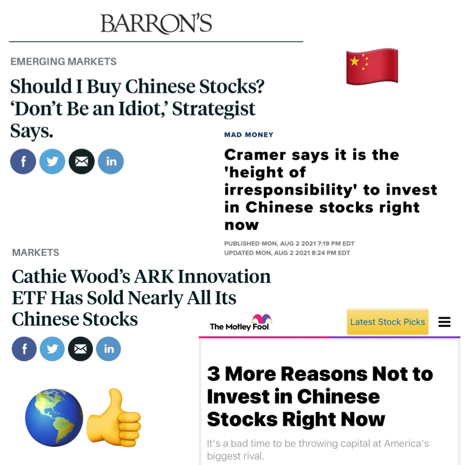 SELLING CHINA 🇨🇳👎 BUYING EVERYTHING ELSE 🌎👍