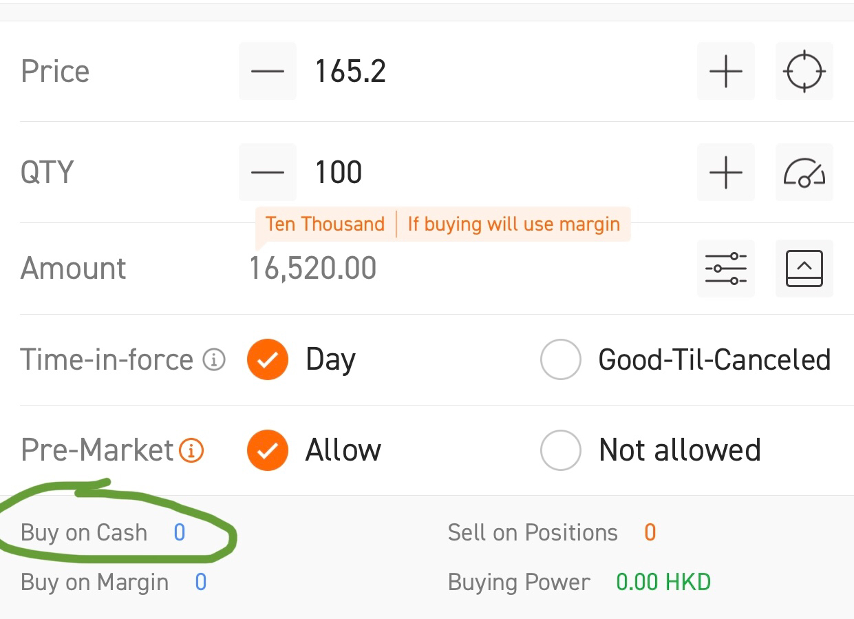 FAQ How to buy on cash and not use margin