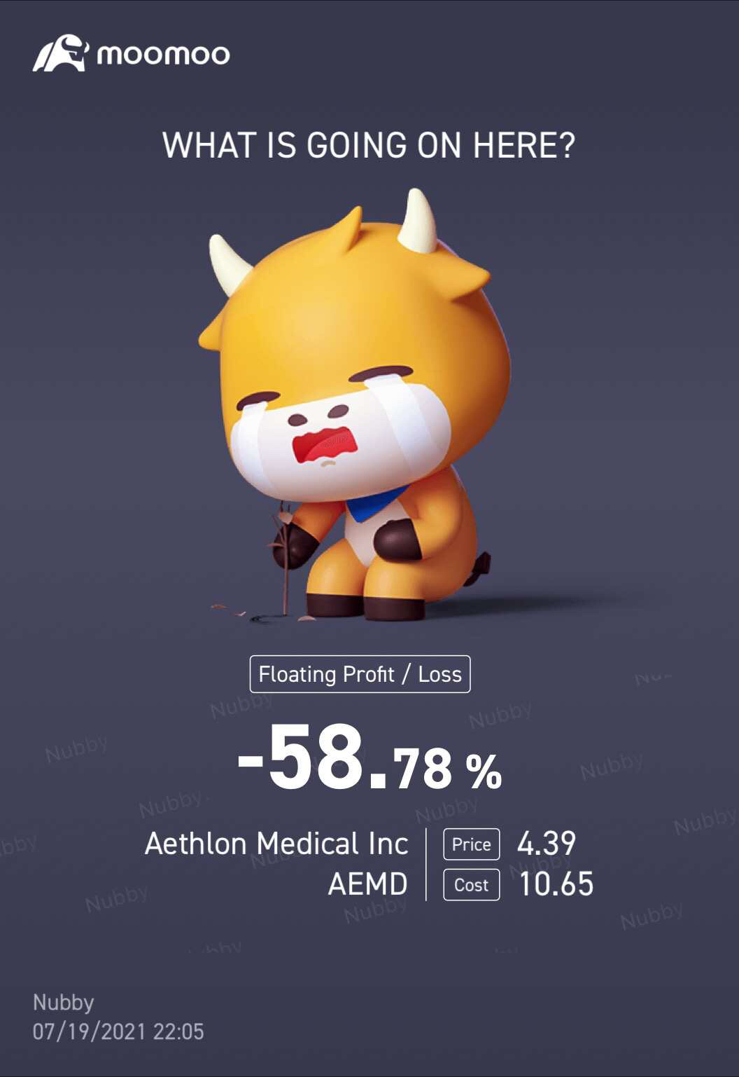 $Aethlon Medical (AEMD.US)$ 永遠不要放棄自己。請救救我 🥺