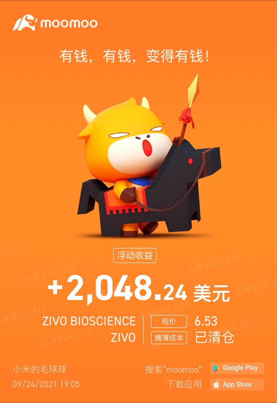 $Zivo Bioscience (ZIVO.US)$ [呲牙][呲牙]