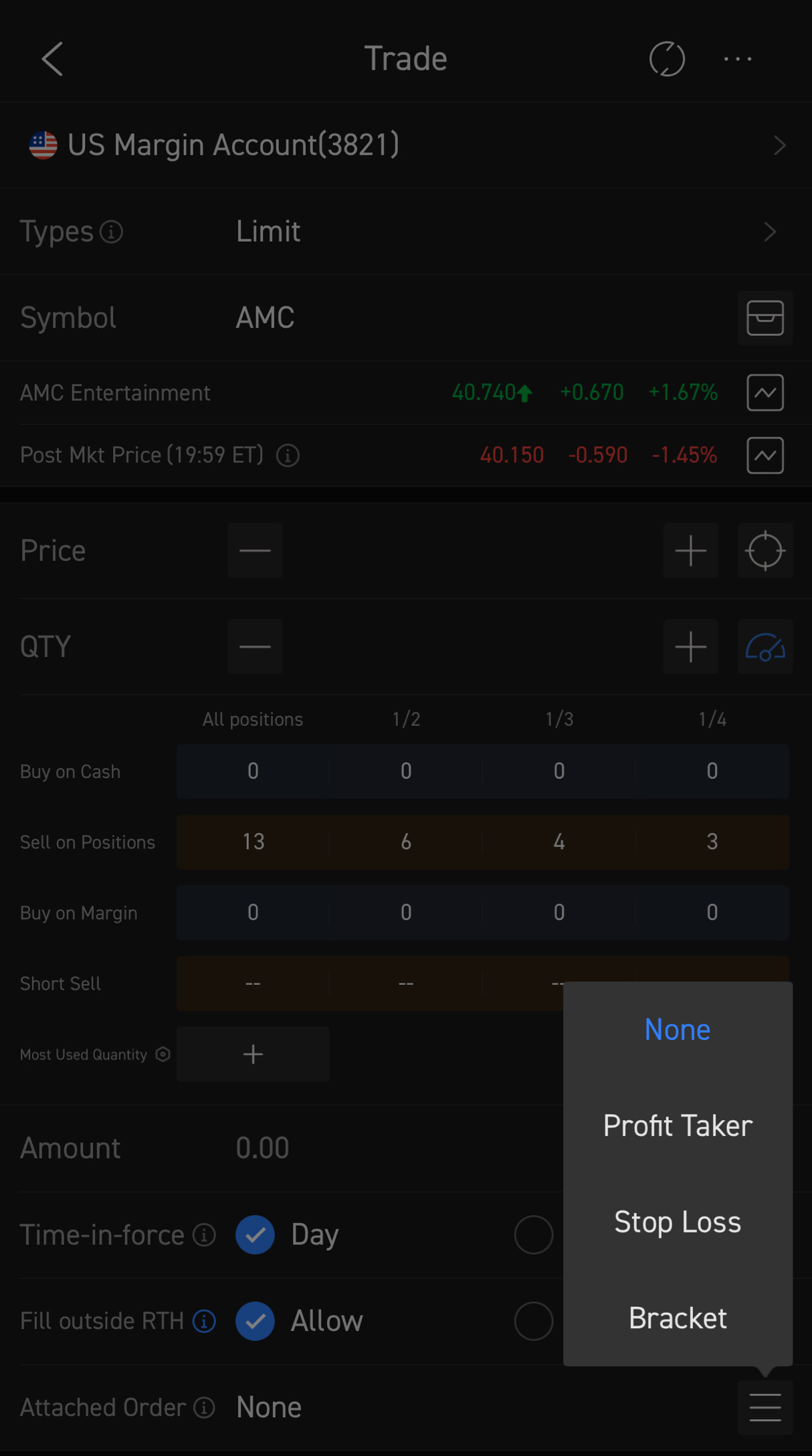 How do your set the stop lost point / profit target?