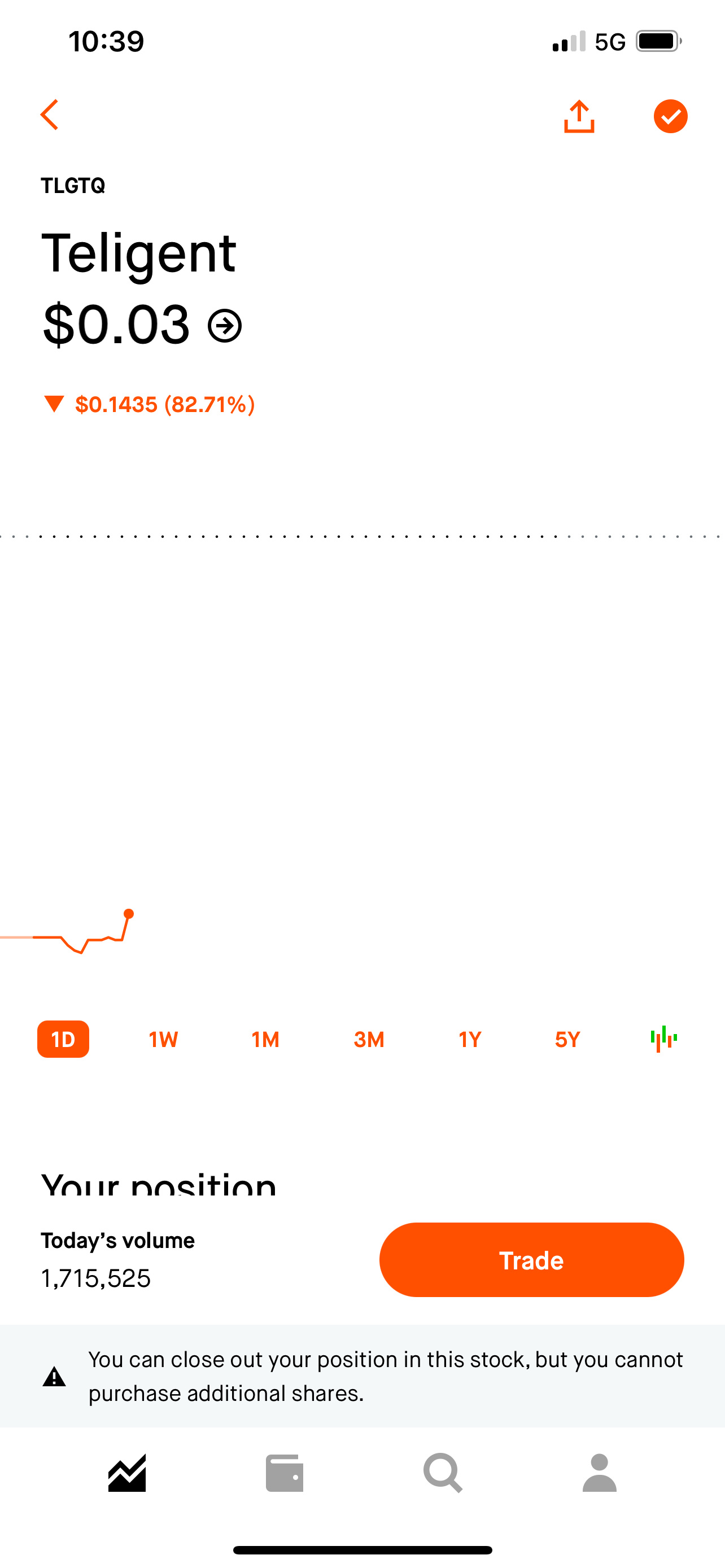 $Teligent (TLGT.US)$ 既然都暴跌99%了，爲什麼不再繼續持有1-2個月？請保持冷靜，等待下一個業績的出現，或者等待破產重組/出售資產的最新消息，任何的小小有利信息，都會讓你們減少損失