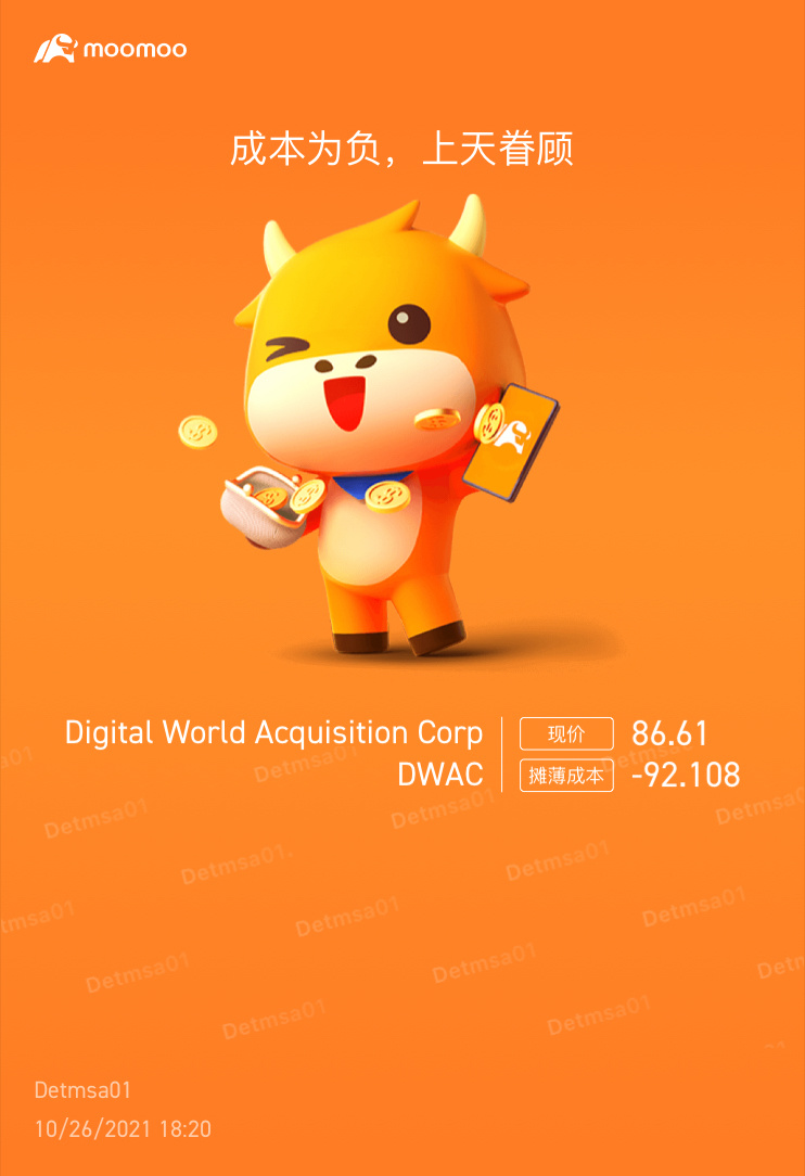 $Digital World Acquisition Corp (DWAC.US)$