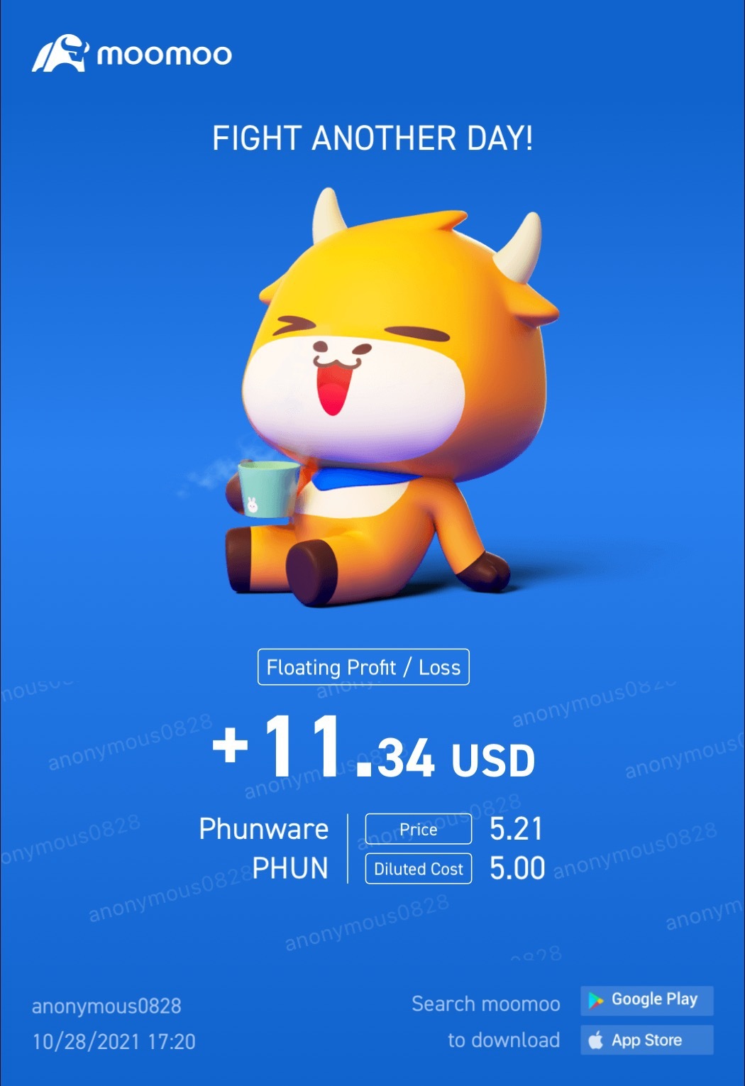 $Phunware (PHUN.US)$ 很好今晚可以買加 2 個雞蛋的納西脂肪 😂