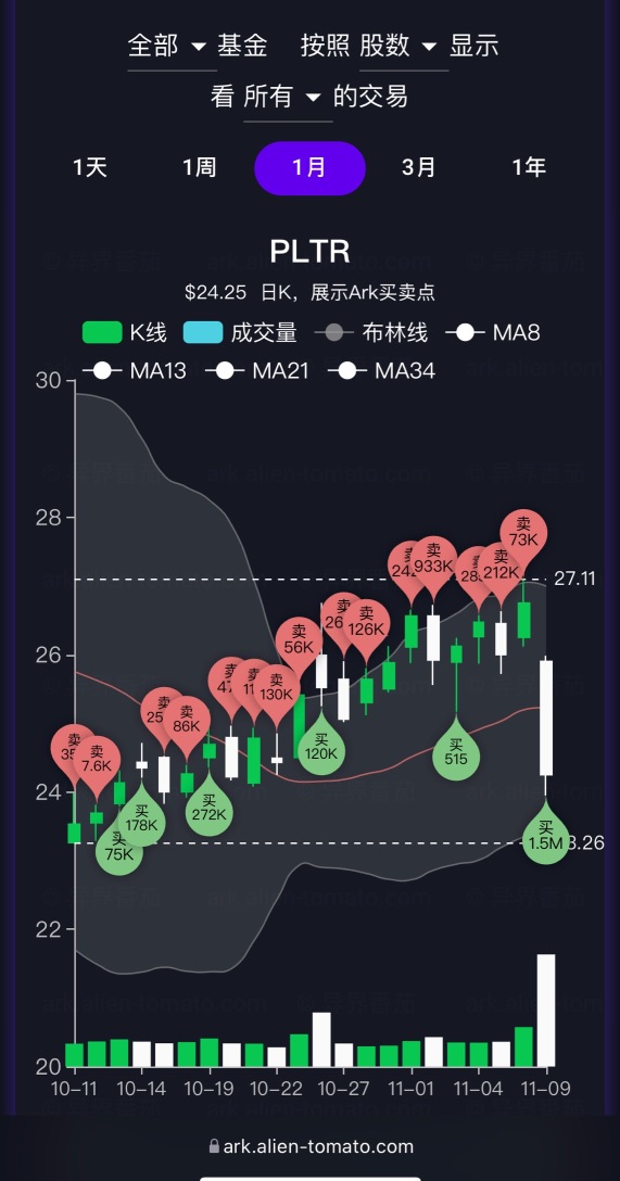 PLTR 木頭姐抄底？