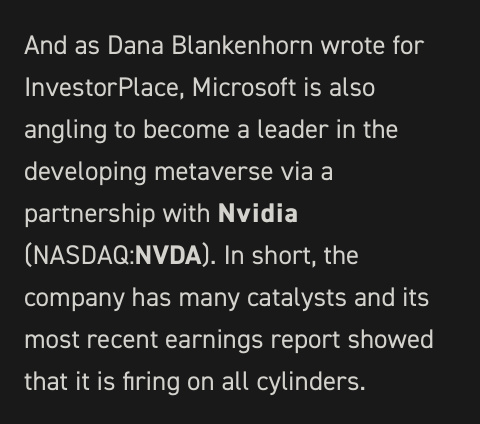 MSFT & NVDA Partnership ✅✅