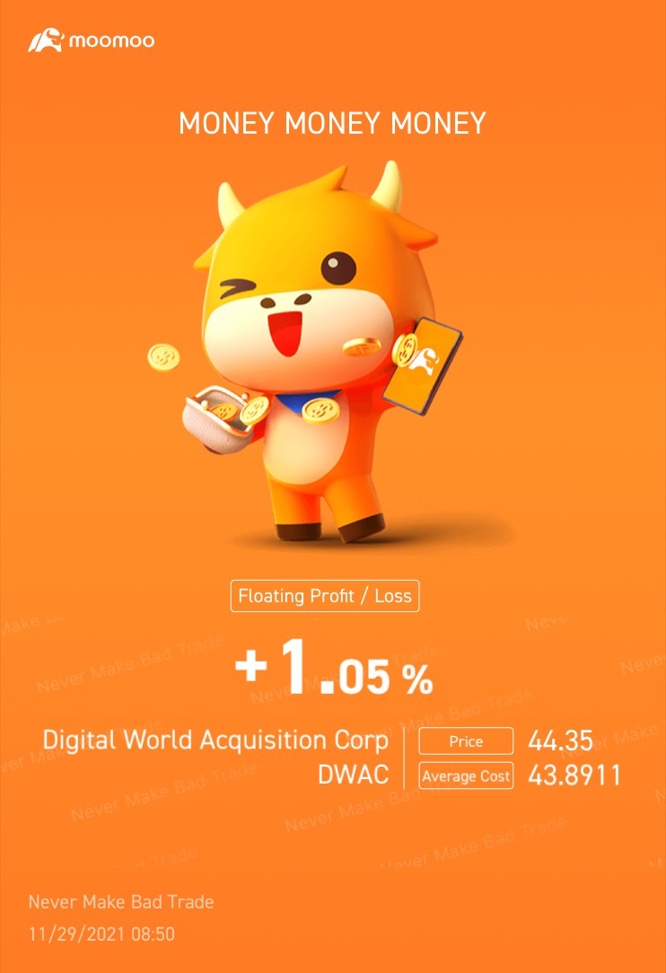 $Digital World Acquisition Corp (DWAC.US)$ 一旦鈴響了她走了，就走了特朗普的方式 🤮