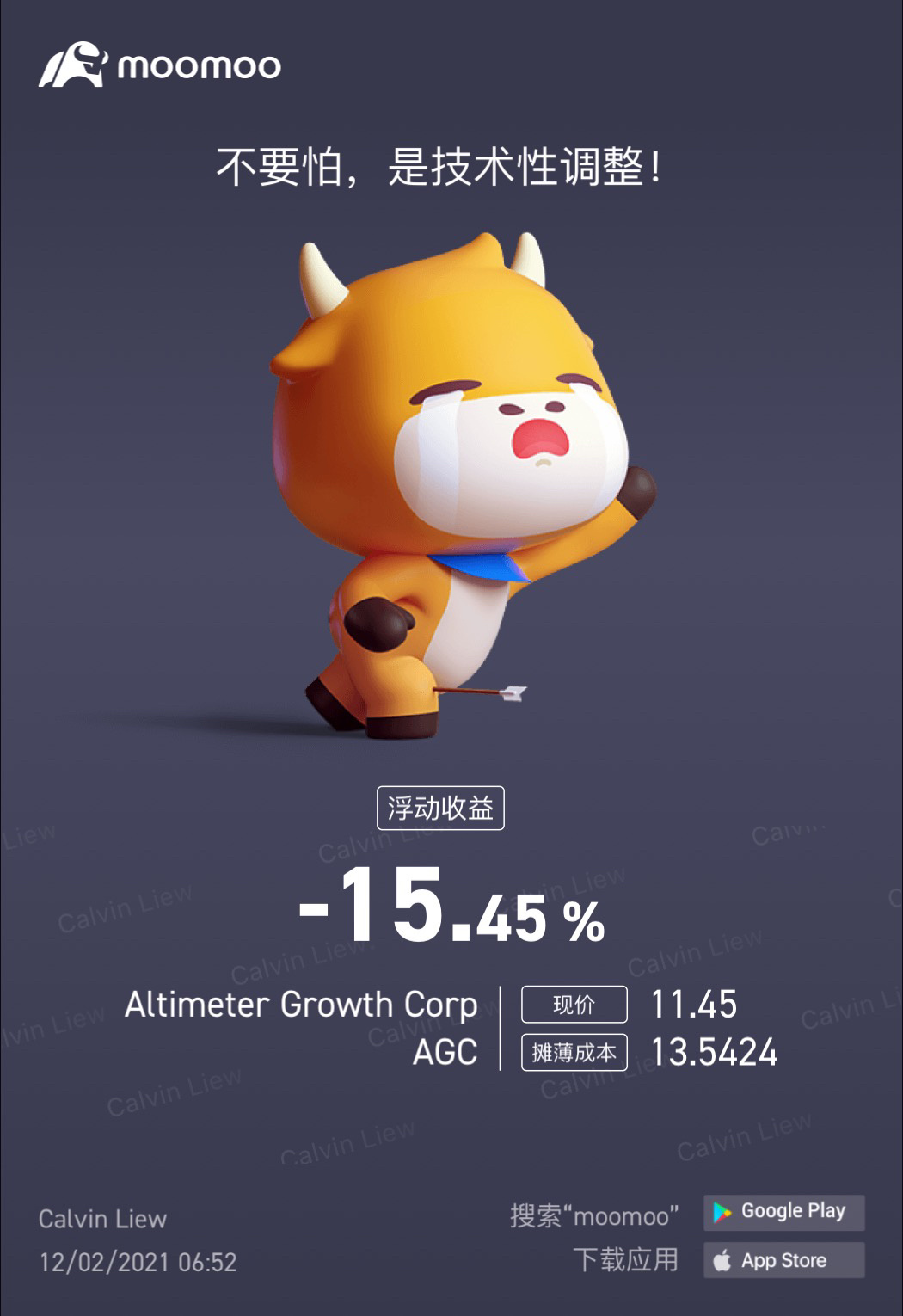 $Altimeter Growth Corp (AGC.US)$ 睡醒一看 [大哭]