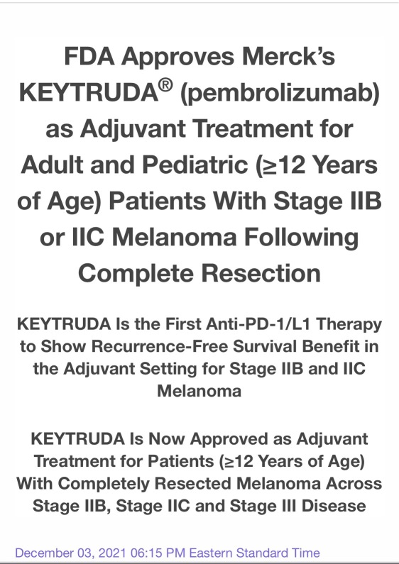 FDA approves Keytruda,