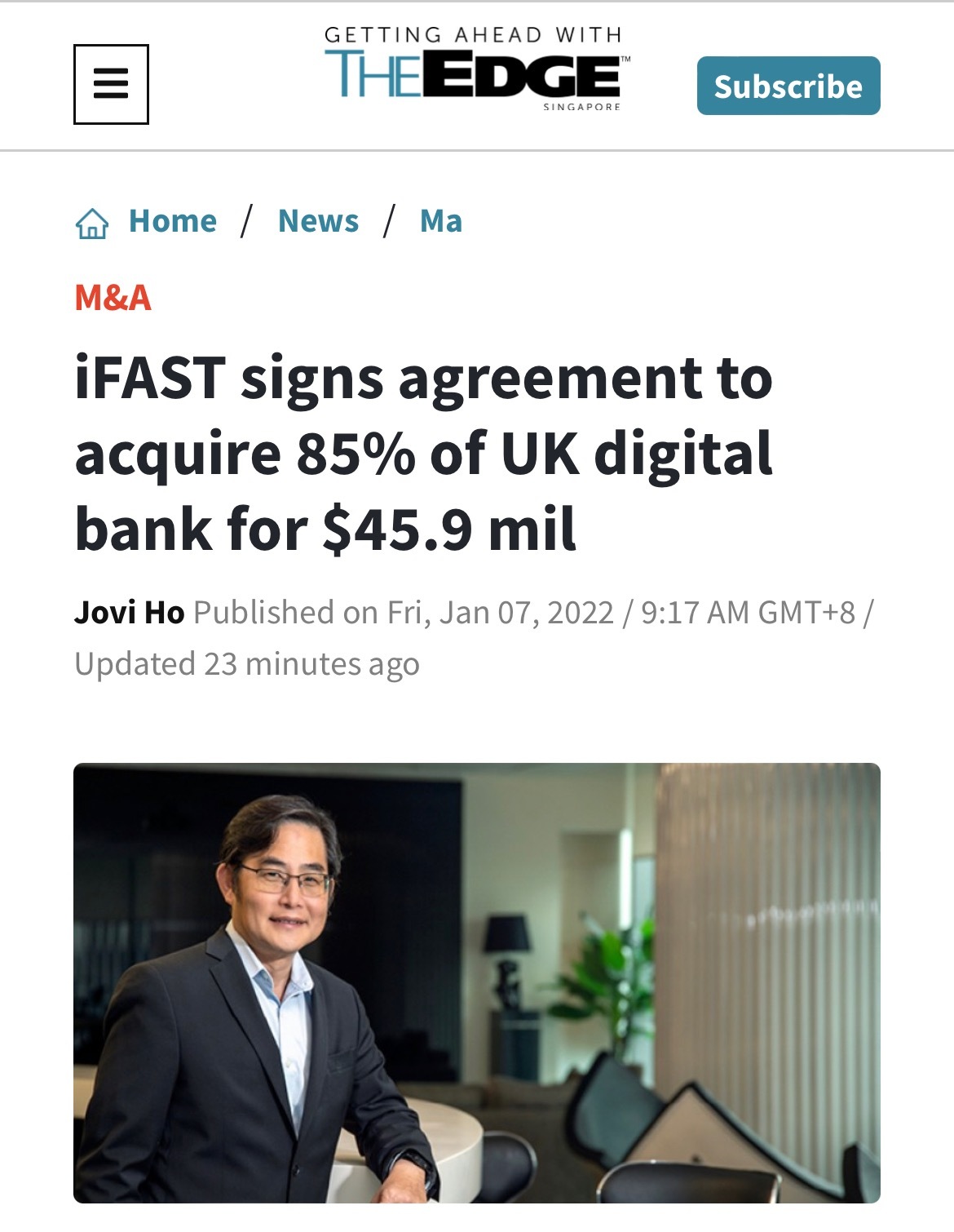 $奕豐集團 (AIY.SG)$ https://www.theedgesingapore.com/news/ma/ifast-signs-agreement-acquire-85-uk-digital-bank-459-mil