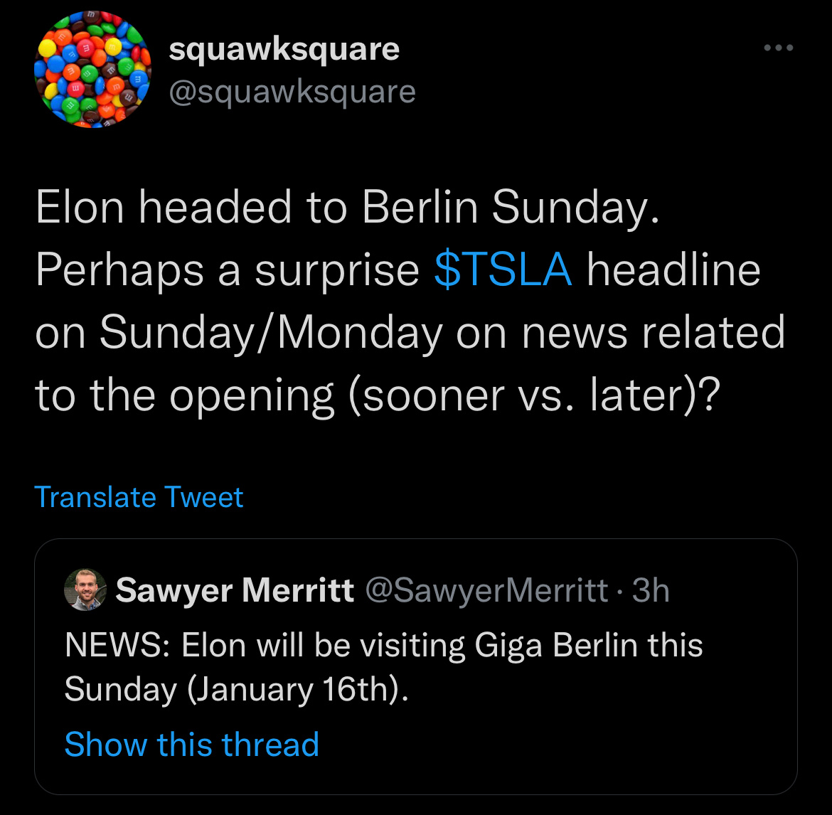 $テスラ (TSLA.US)$長い週末には重要なニュースがあるようです