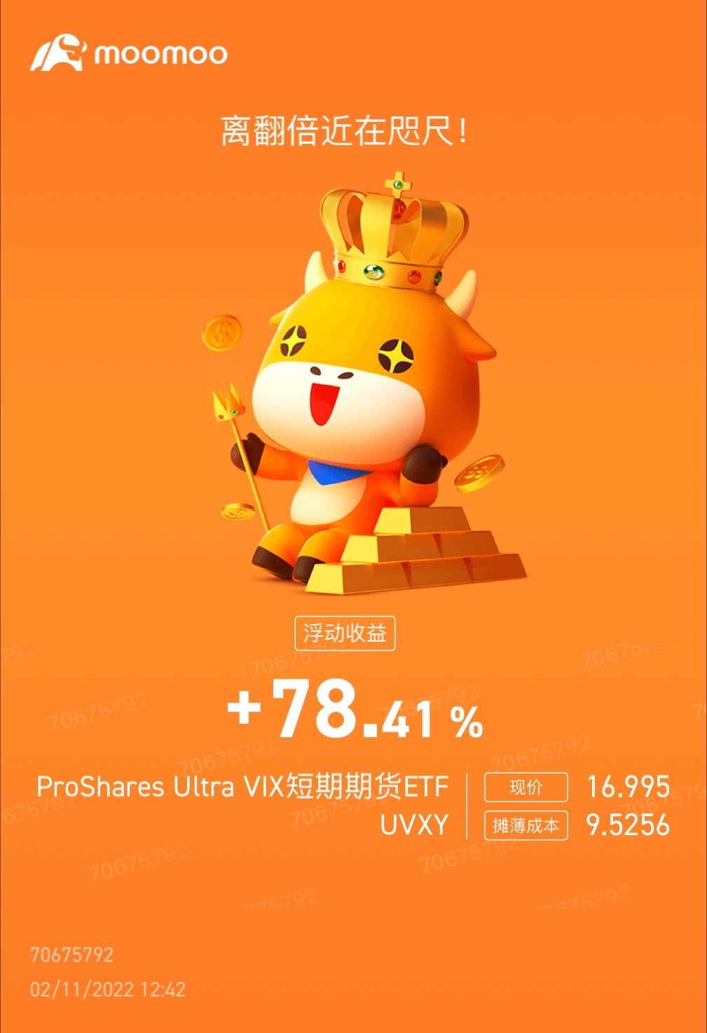 $1.5倍做多短期期货恐慌指数ETF-Proshares (UVXY.US)$ 这日子就靠他挣点儿了