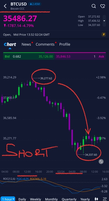 BTCを空売りする