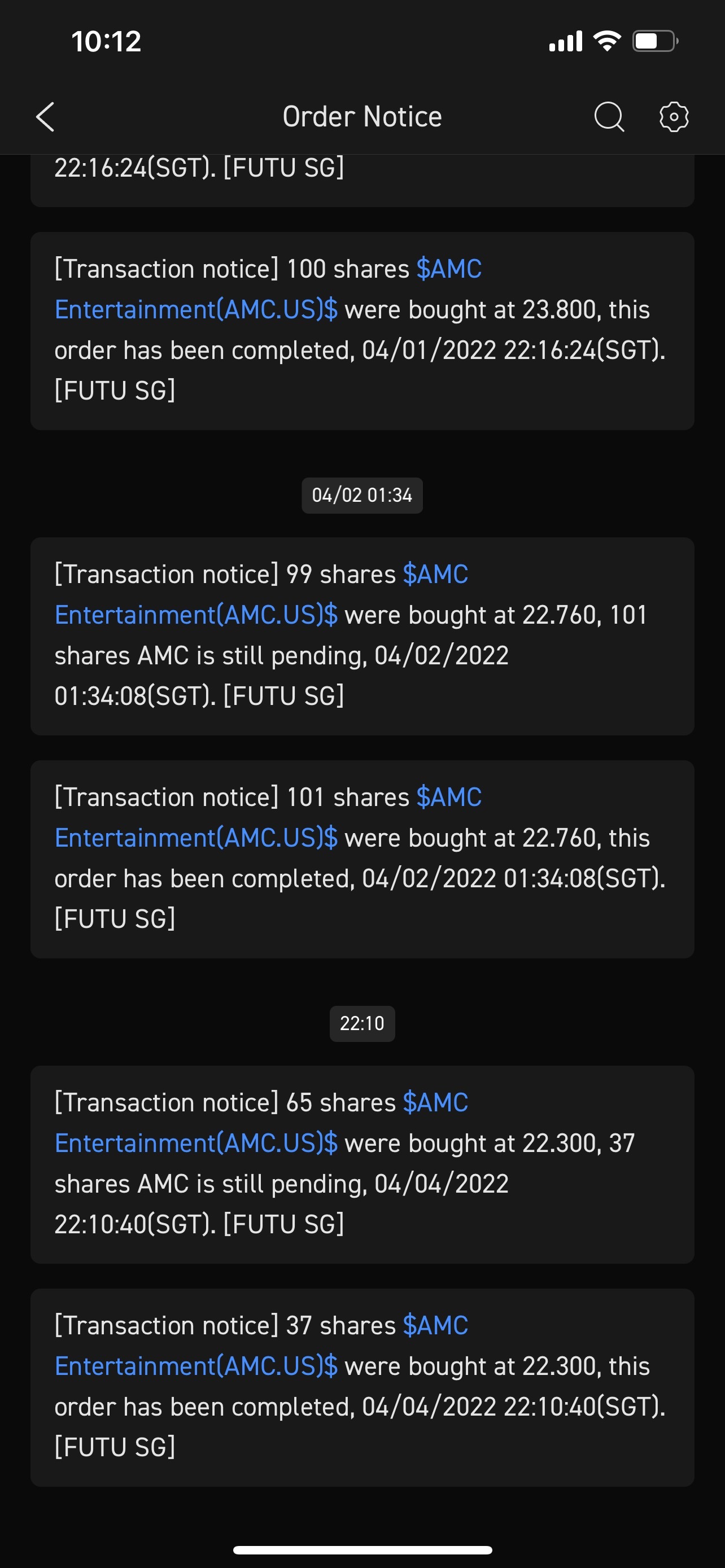 $AMCエンターテインメント クラスA (AMC.US)$ スタートしましょう。小さい注文から始めます。 [ほほえみ]