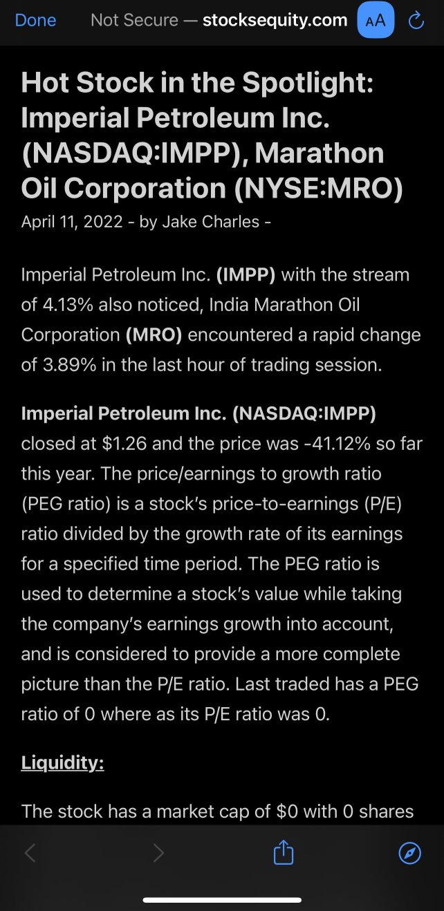 Hot Stock ：IMPP