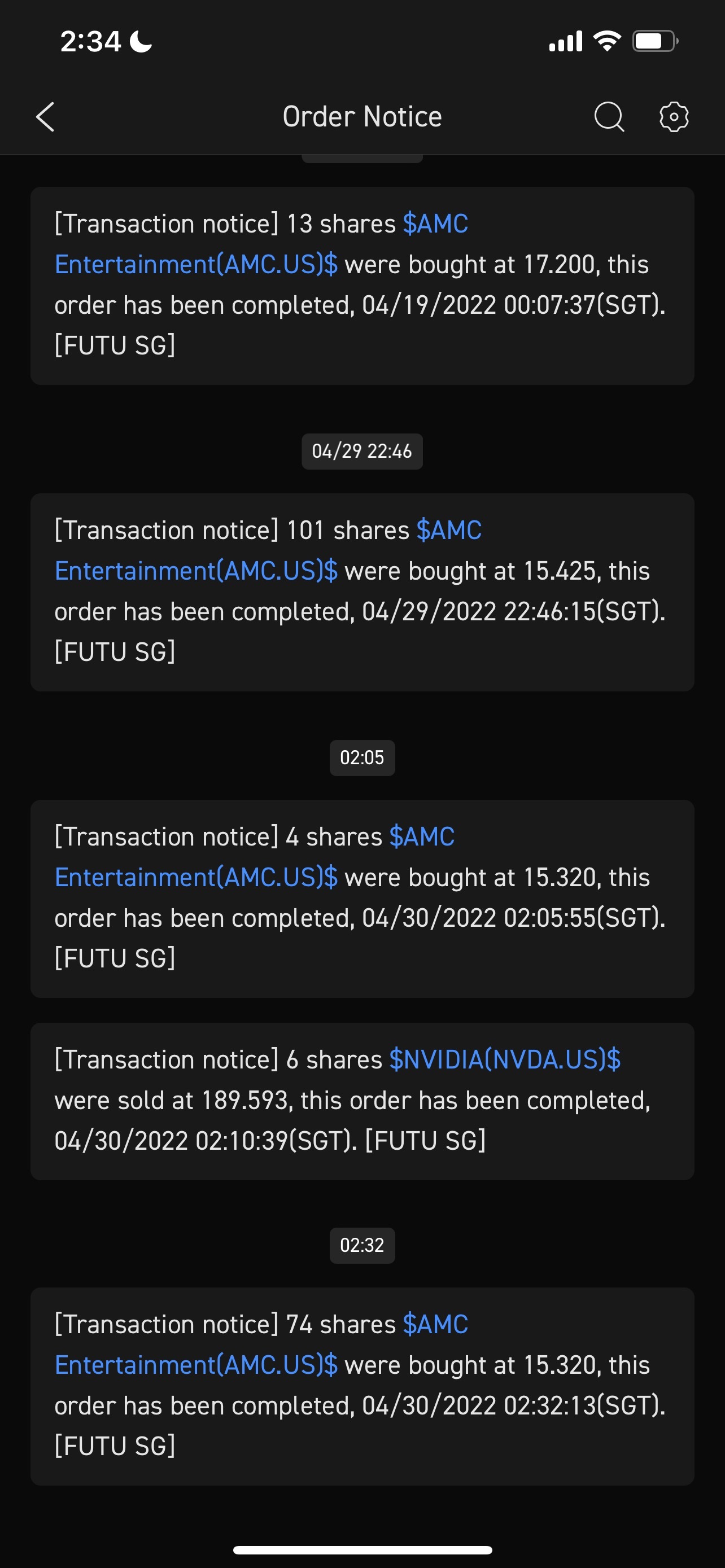 $AMC Entertainment (AMC.US)$ sold some Nvidia and bought more AMC 🍒