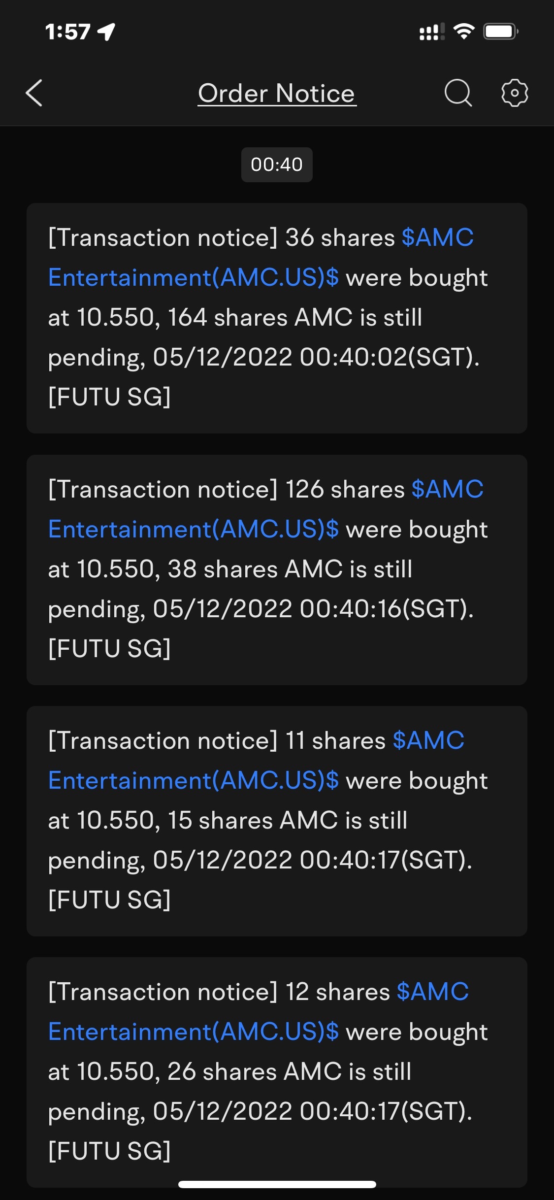 $AMCエンターテインメント クラスA (AMC.US)$私は割引のつどもっと買いました💪 HODL...🦧