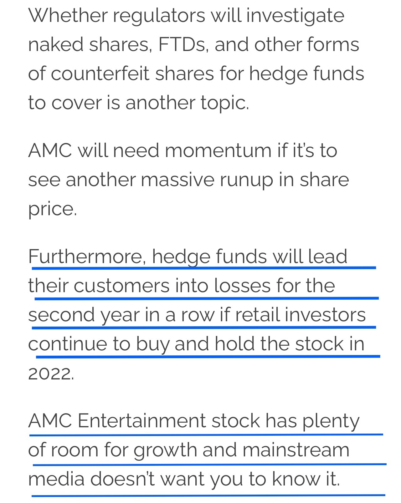 $AMC院线 (AMC.US)$$游戏驿站 (GME.US)$ 对冲基金希望你失去投资并获得超级挤压，赚取自己的钱。你卖了就错过了机会🚤😎😎