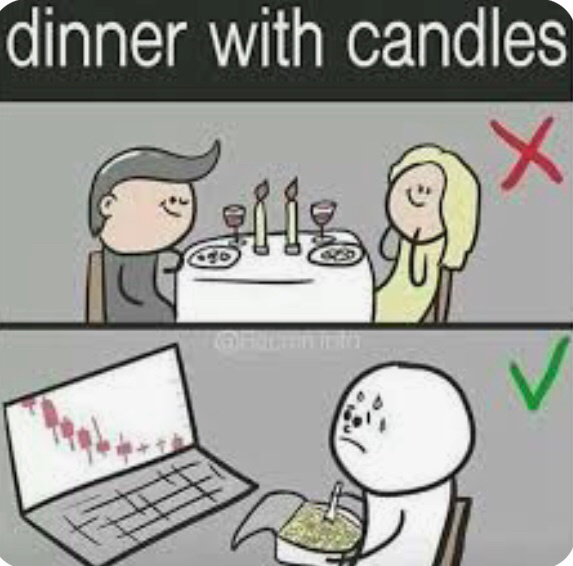 Dinner with candles