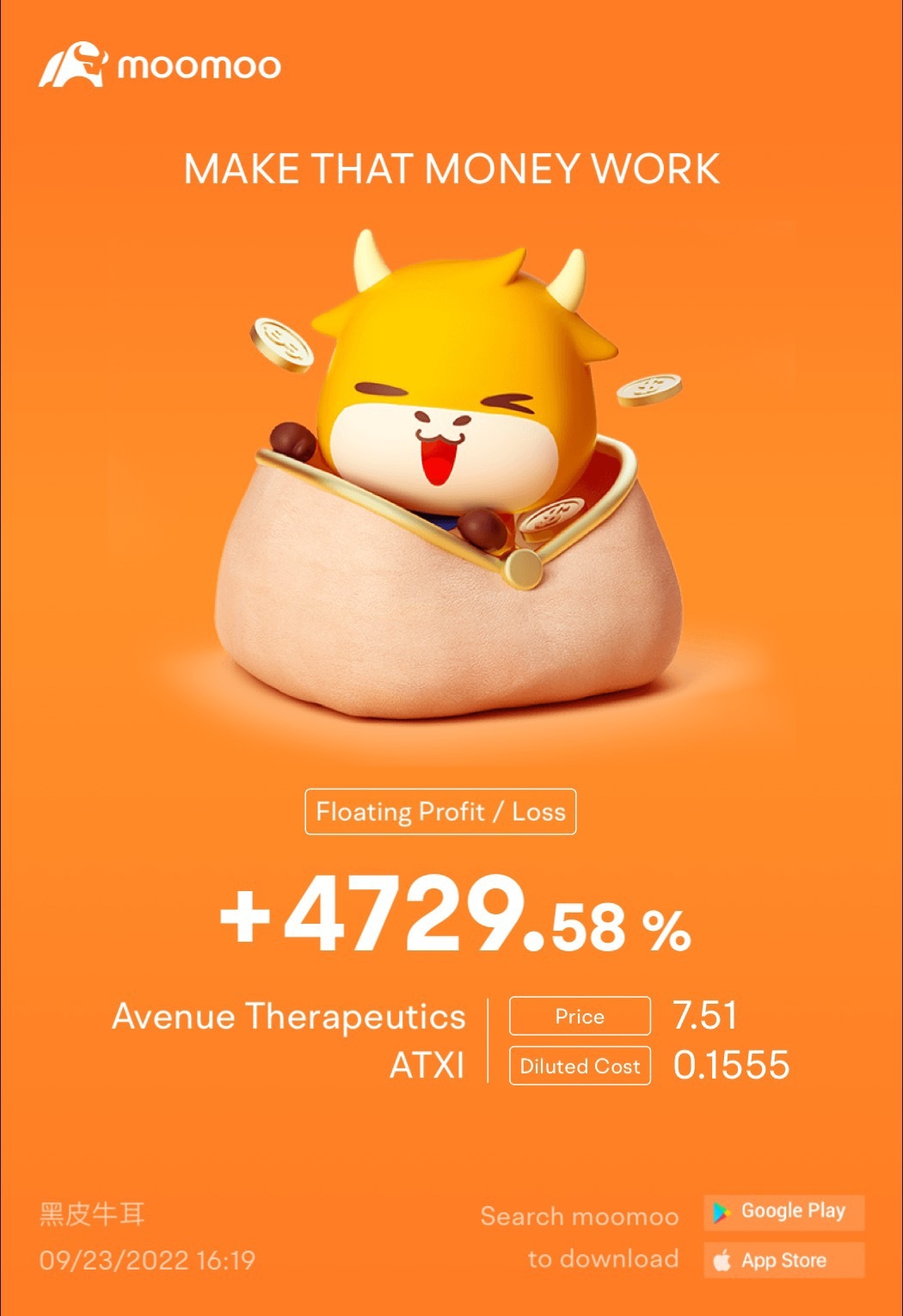 $Avenue Therapeutics (ATXI.US)$ 谢谢