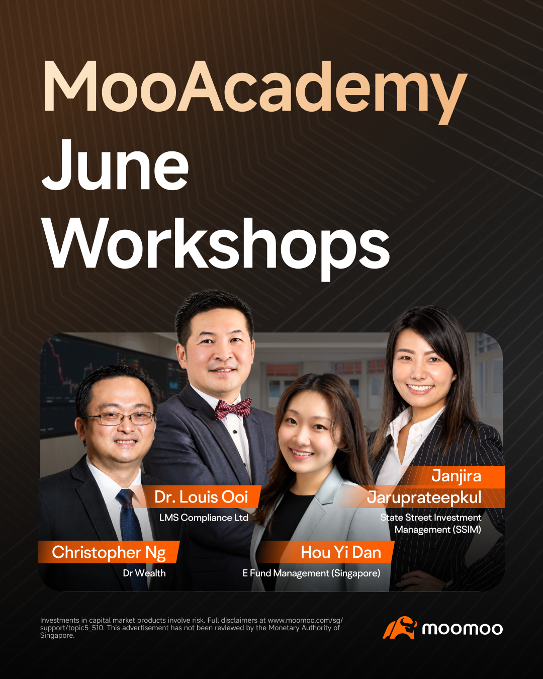 Step into the moomoo Bugis store and level up your investment journey in-person. Join us to receive hands-on platform guidance on navigating moomoo’s tools and learn about different investment concepts and market insights. Workshop 1: Building a Resilient Singapore Portfolio: Income, Growth or Both? 3 June, 7 - 9pm Workshop 2: Defensive Growth in Uncertain Times: Insights from LMS Compliance Ltd 20 June, 10.30am - 12pm...