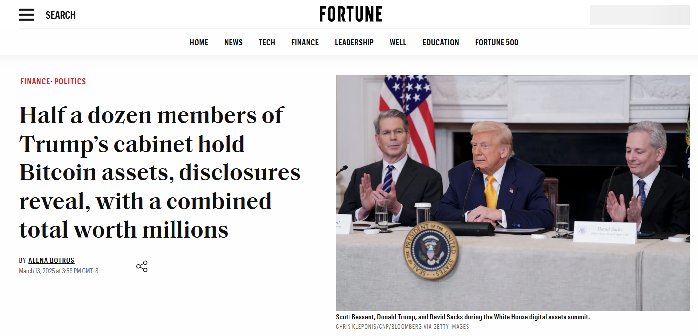 Crypto Weekly Digest | Six Trump Cabinet Members Hold Crypto... - moomoo  Community