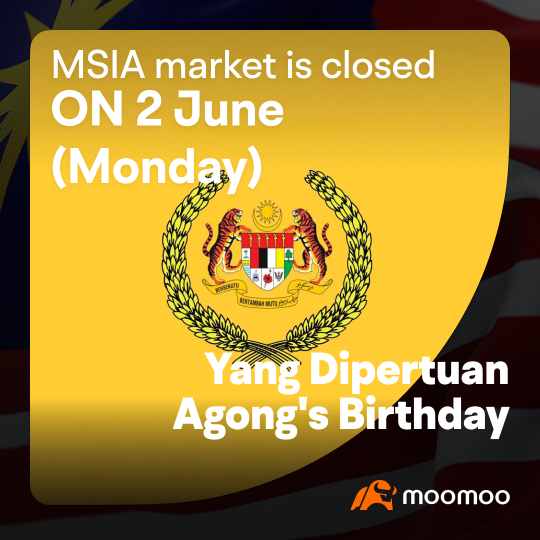 [MSIA Market Closure Notice] Stock Markets Will be Closed for Yang Dipertuan Agong's Birthday