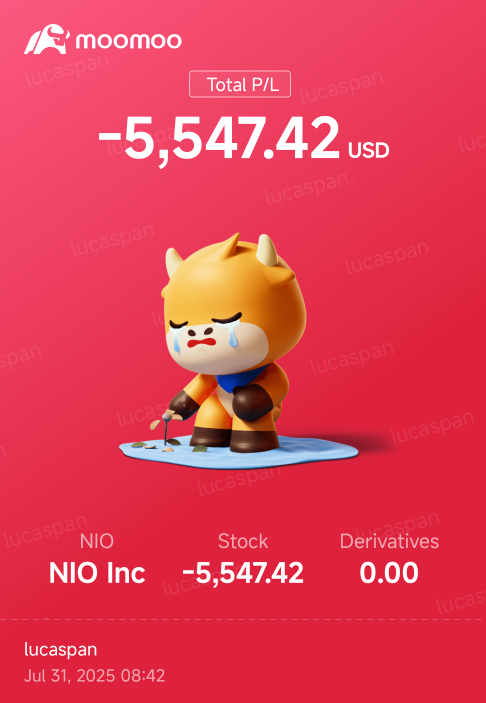 Nio 真的让人失望，等了又等，但仍然无法突破 6